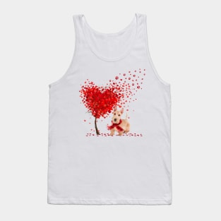 Valentine's Day Heart Tree Love Wheaten Scottish Terrier Tank Top